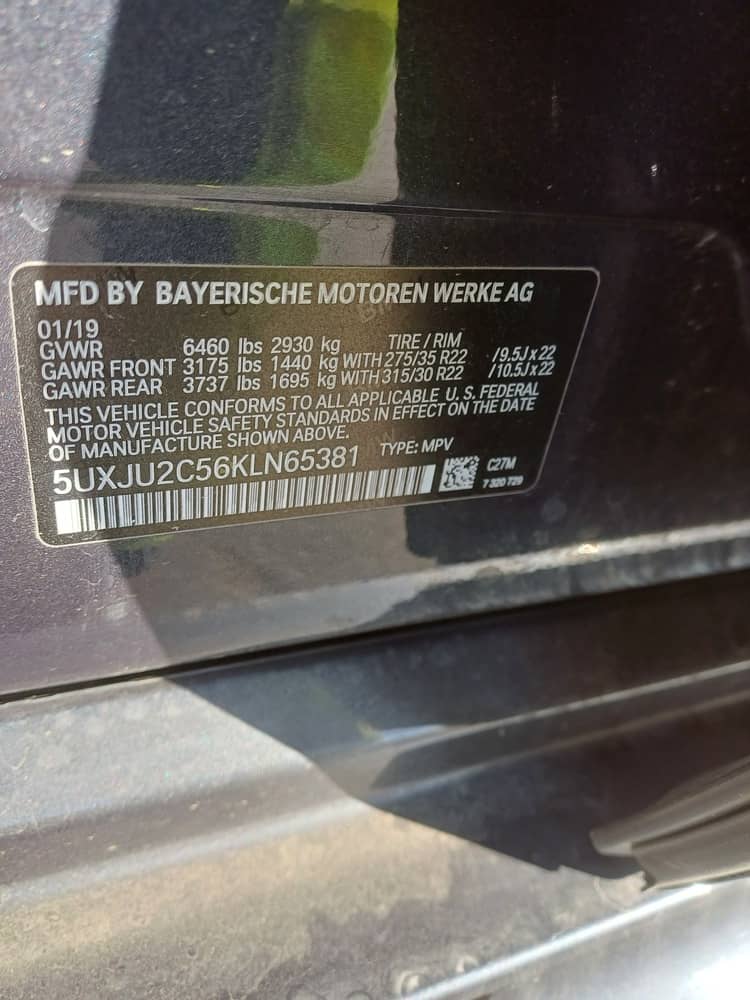 BMW X5 XDRIVE50I, 2019 — Вивантаження photo 2