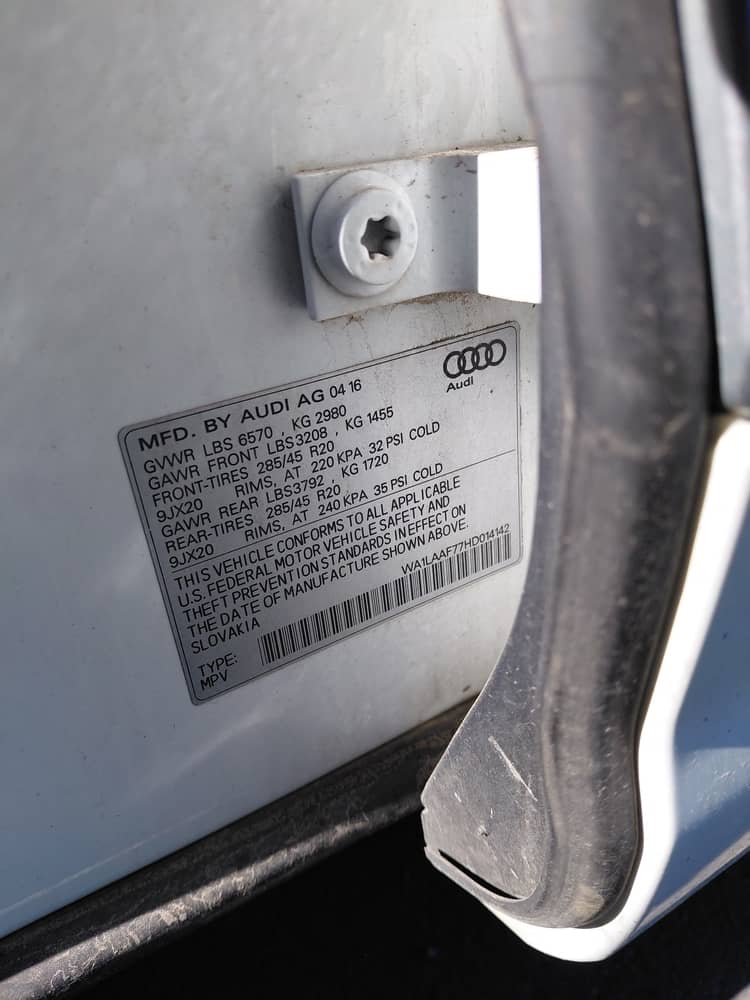AUDI Q7 PREMIUM, 2017 (2016) — Вивантаження photo 11