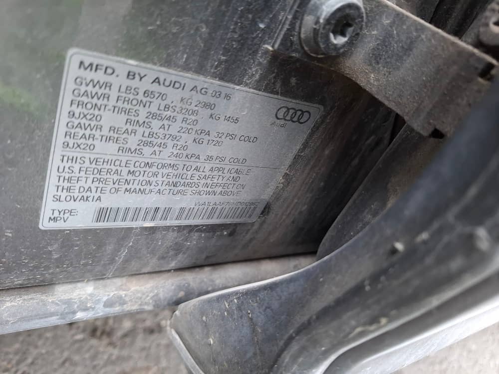 AUDI Q7 PREMIUM PLUS, 2017 (2016) — Вивантаження photo 10